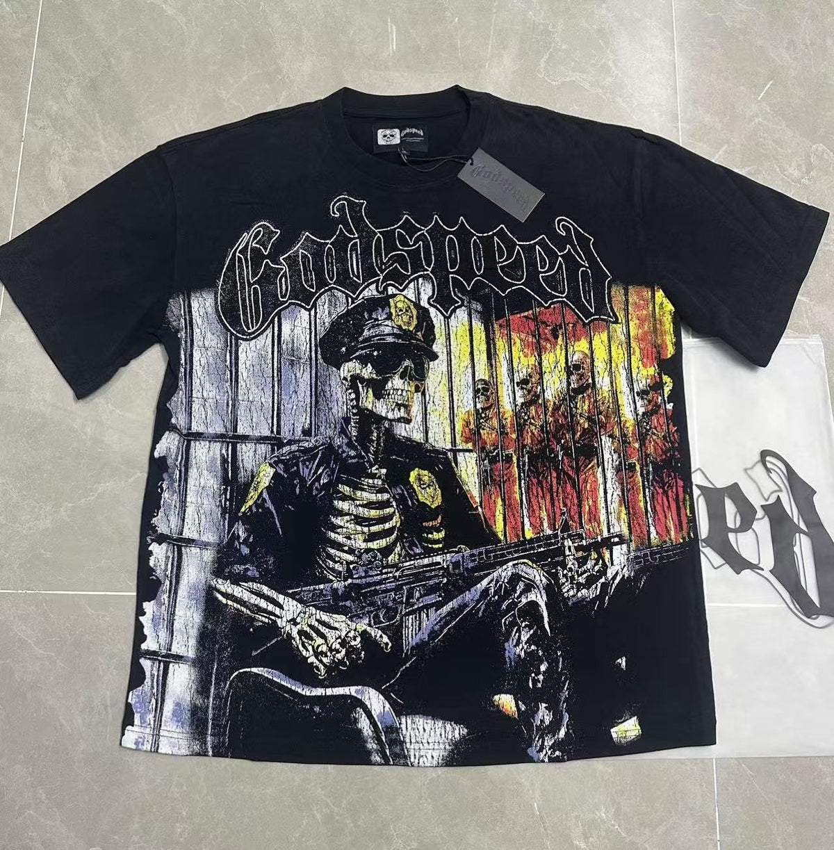Godspeed Skeleton Prison Graphic T-Shirt ¡ª front