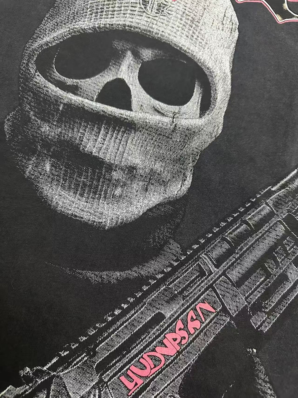 Godspeed Fortis Fortuna Washed Black Graphic T-Shirt ¡ª detail