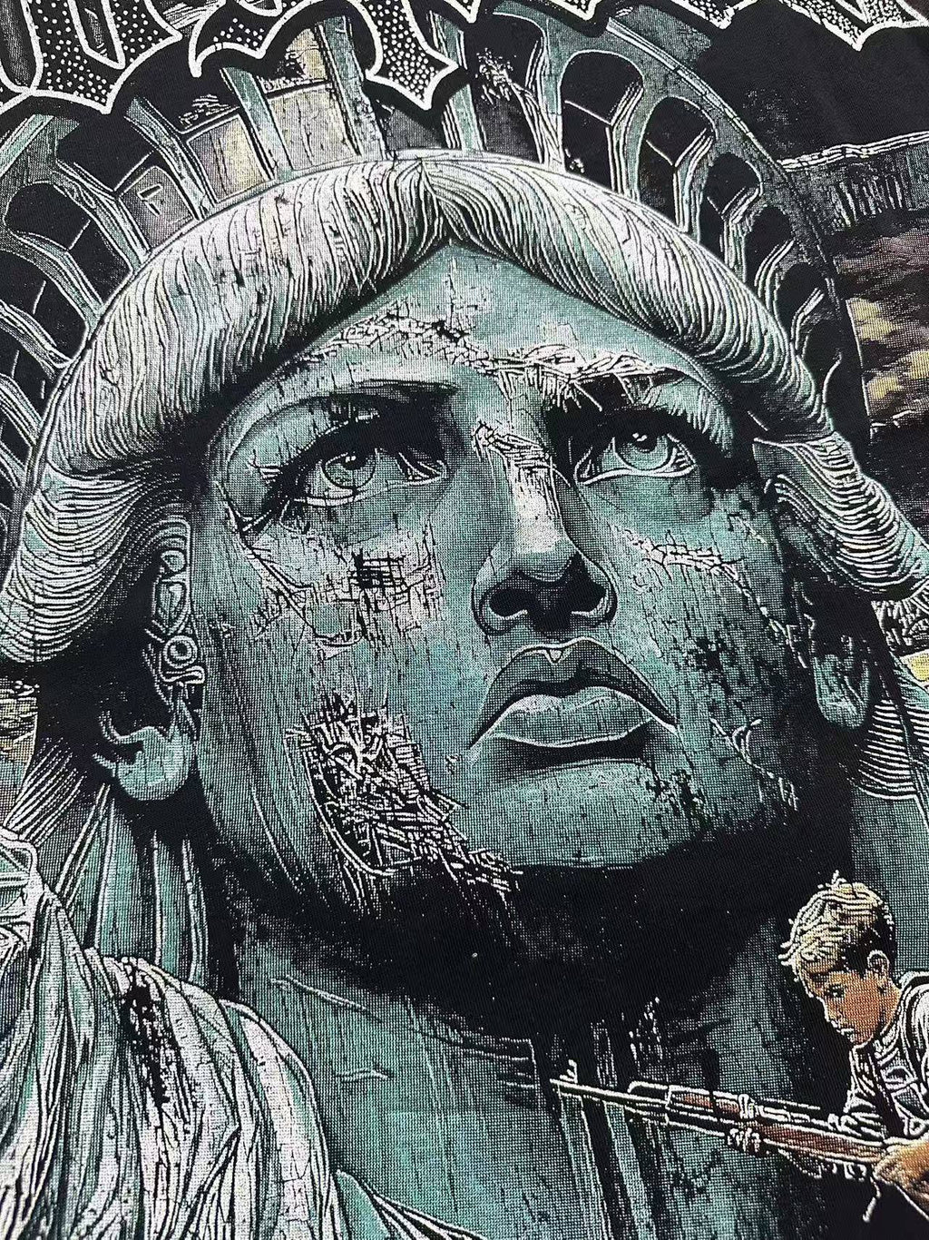 Godspeed Statue of Liberty Graphic T-Shirt ¡ª detail