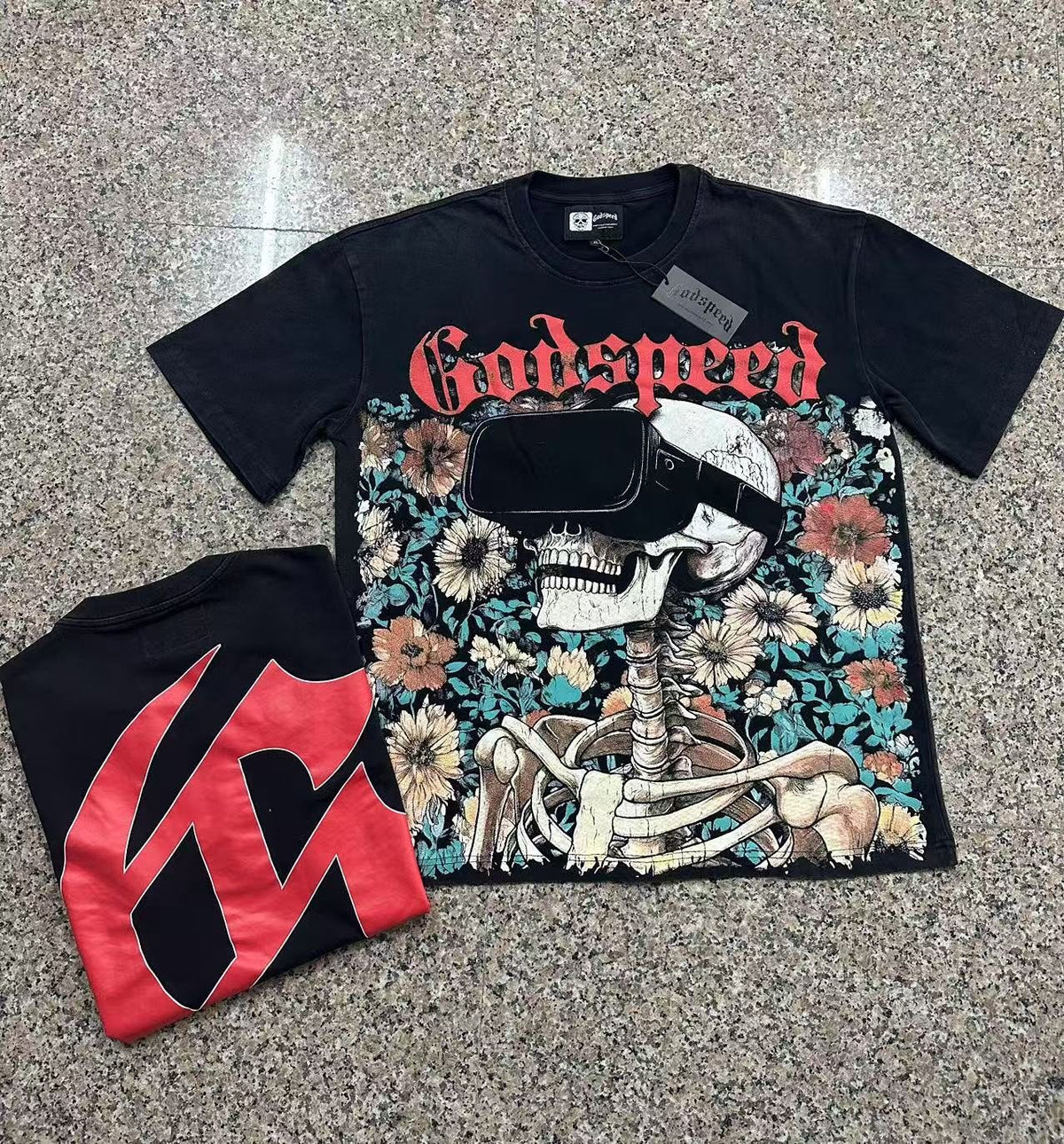 Godspeed Washed Black Rock Graphic T-Shirt ¡ª context