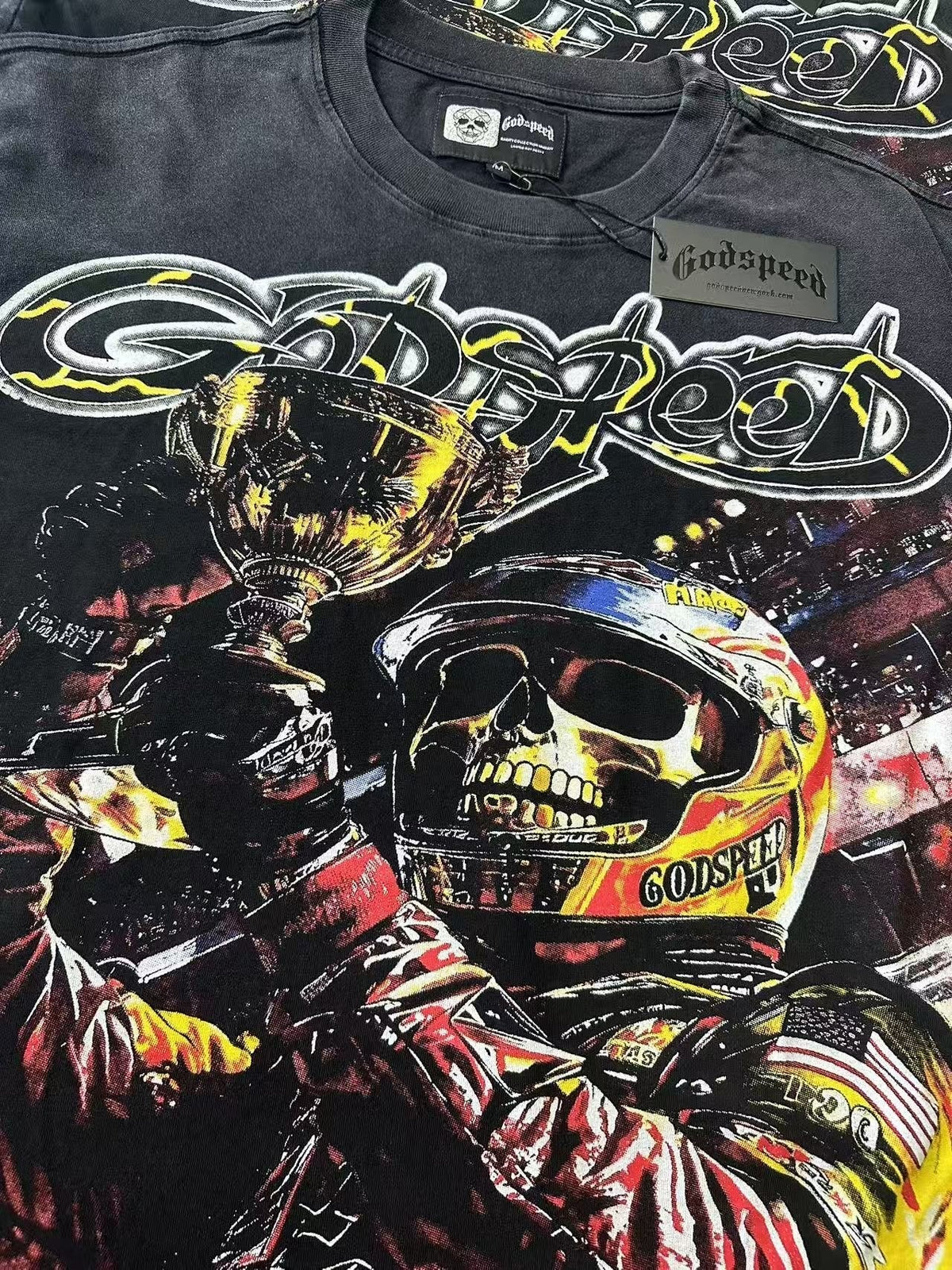 Godspeed Racer Skull Graphic T-Shirt ¡ª detail