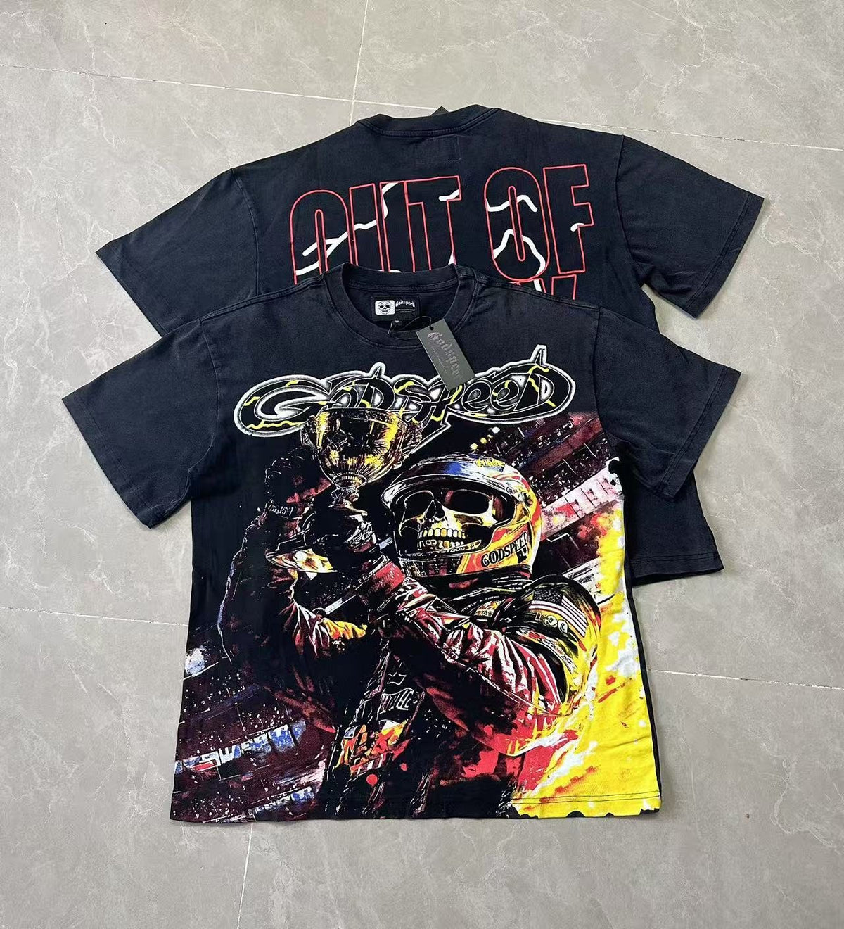 Godspeed Racer Skull Graphic T-Shirt ¡ª context