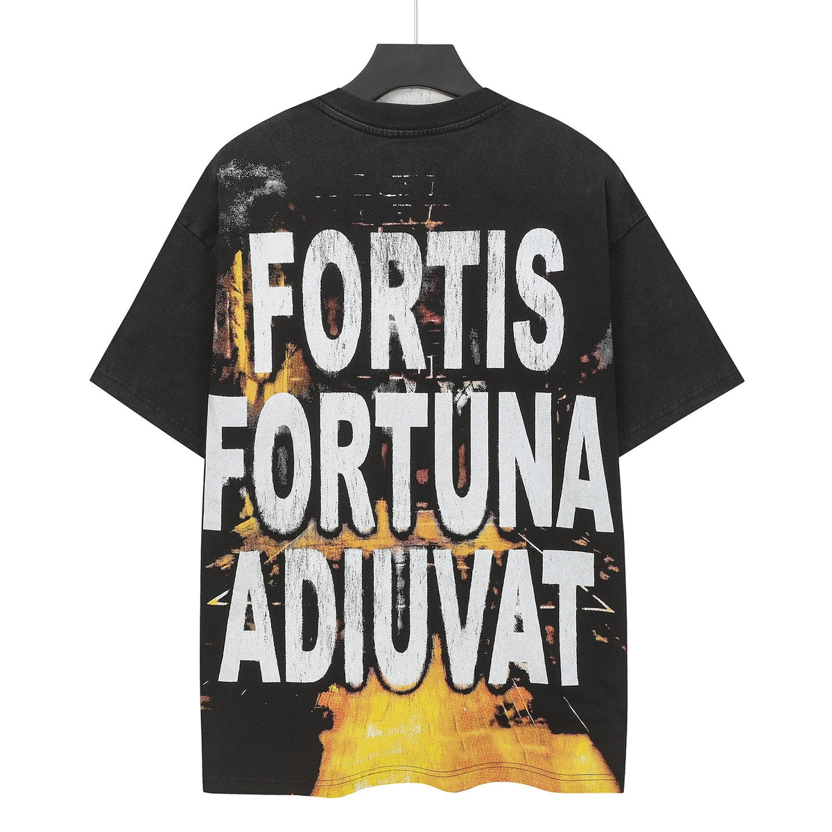 Godspeed Fortis Fortuna Washed Black Graphic T-Shirt ¡ª back