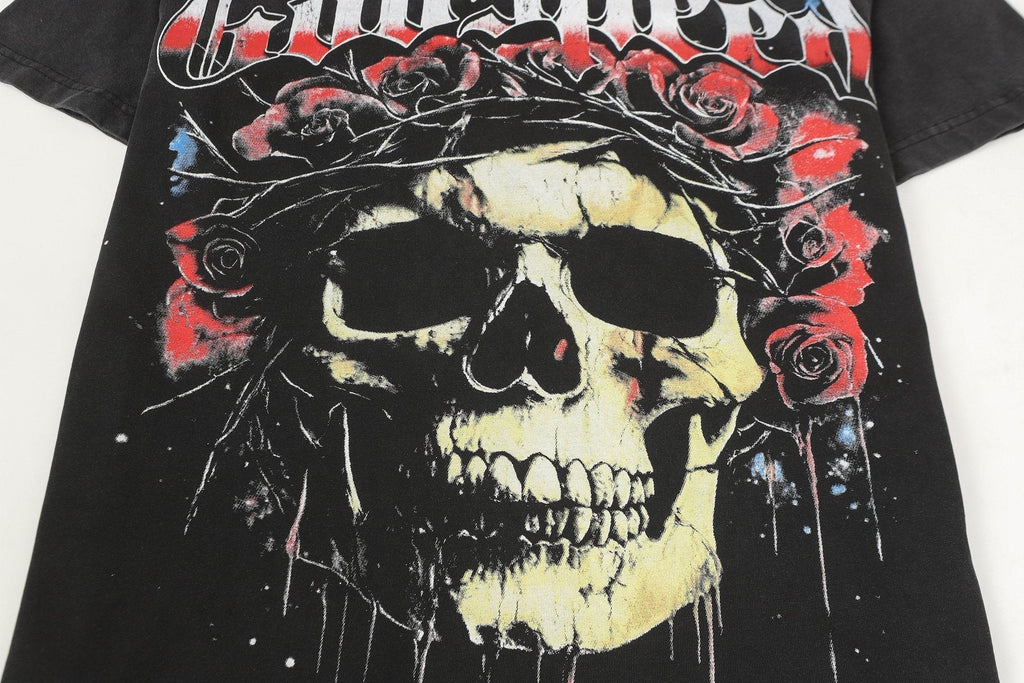 Godspeed Skull & Roses Graphic T-Shirt ¡ª detail