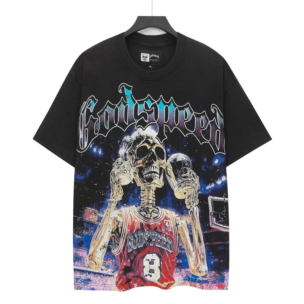 Godspeed Washed Black Graphic T-Shirt ¡ª hero