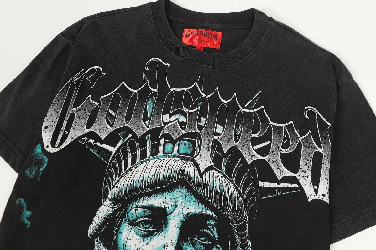 Godspeed Statue of Liberty Graphic T-Shirt ¡ª detail