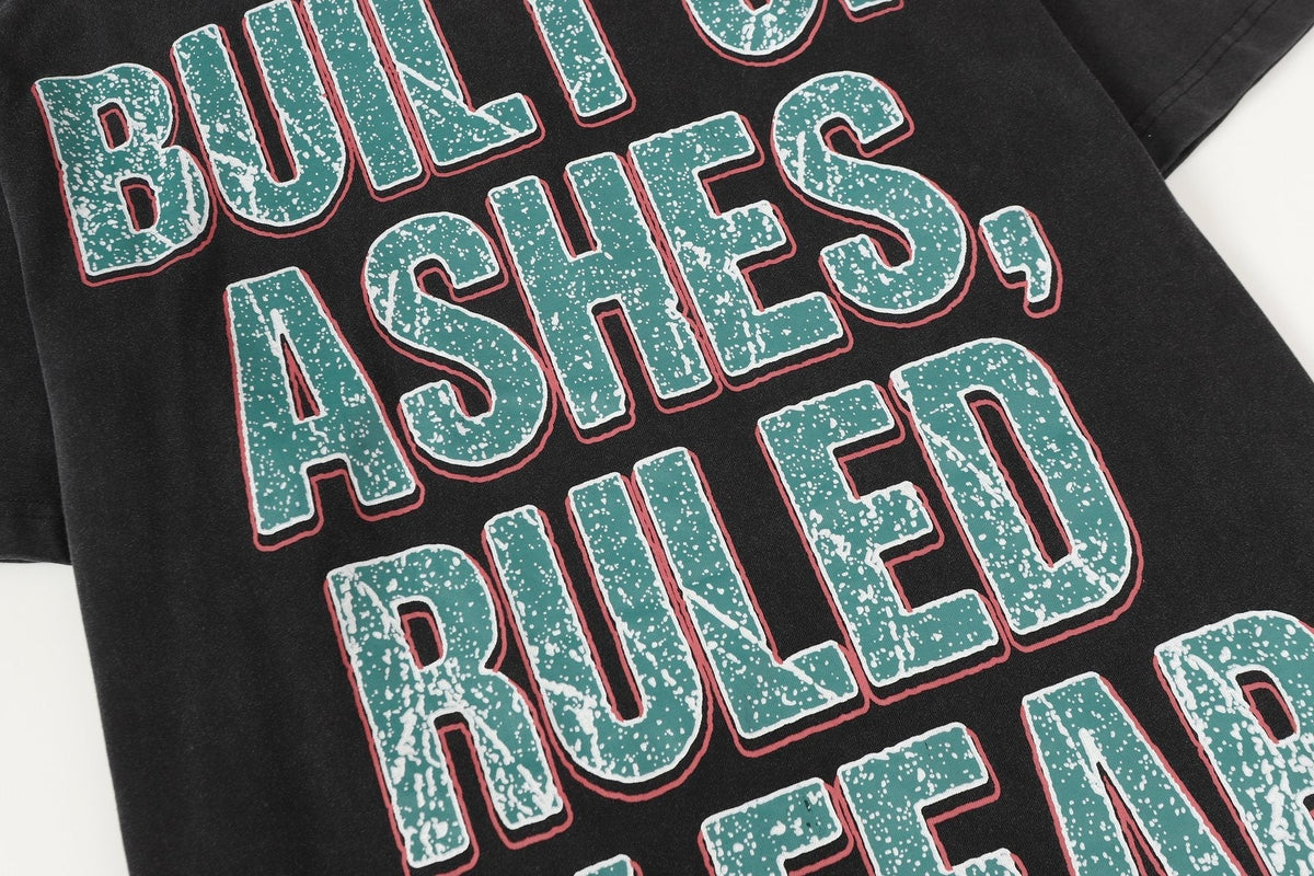 Godspeed Washed Black Skull Graphic T-Shirt ¡ª detail