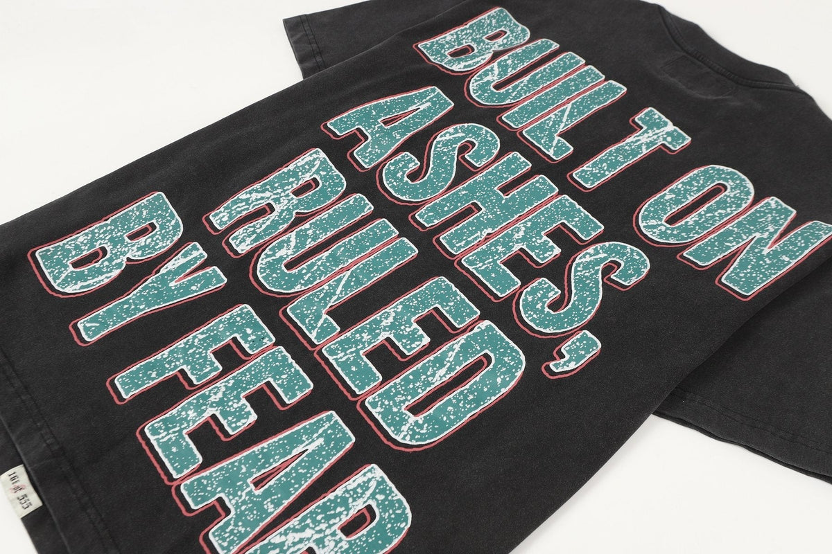 Godspeed Washed Black Skull Graphic T-Shirt ¡ª detail