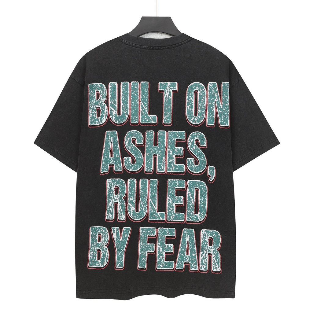 Godspeed Washed Black Skull Graphic T-Shirt ¡ª back