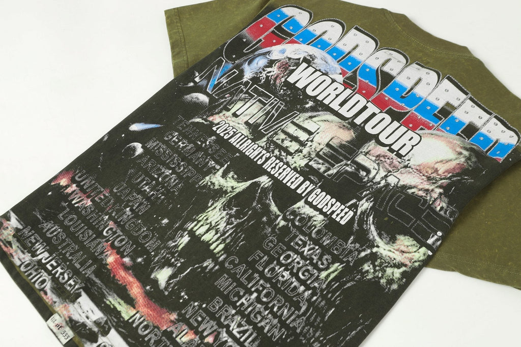 Godspeed World Tour Skull Graphic T-Shirt ¡ª detail
