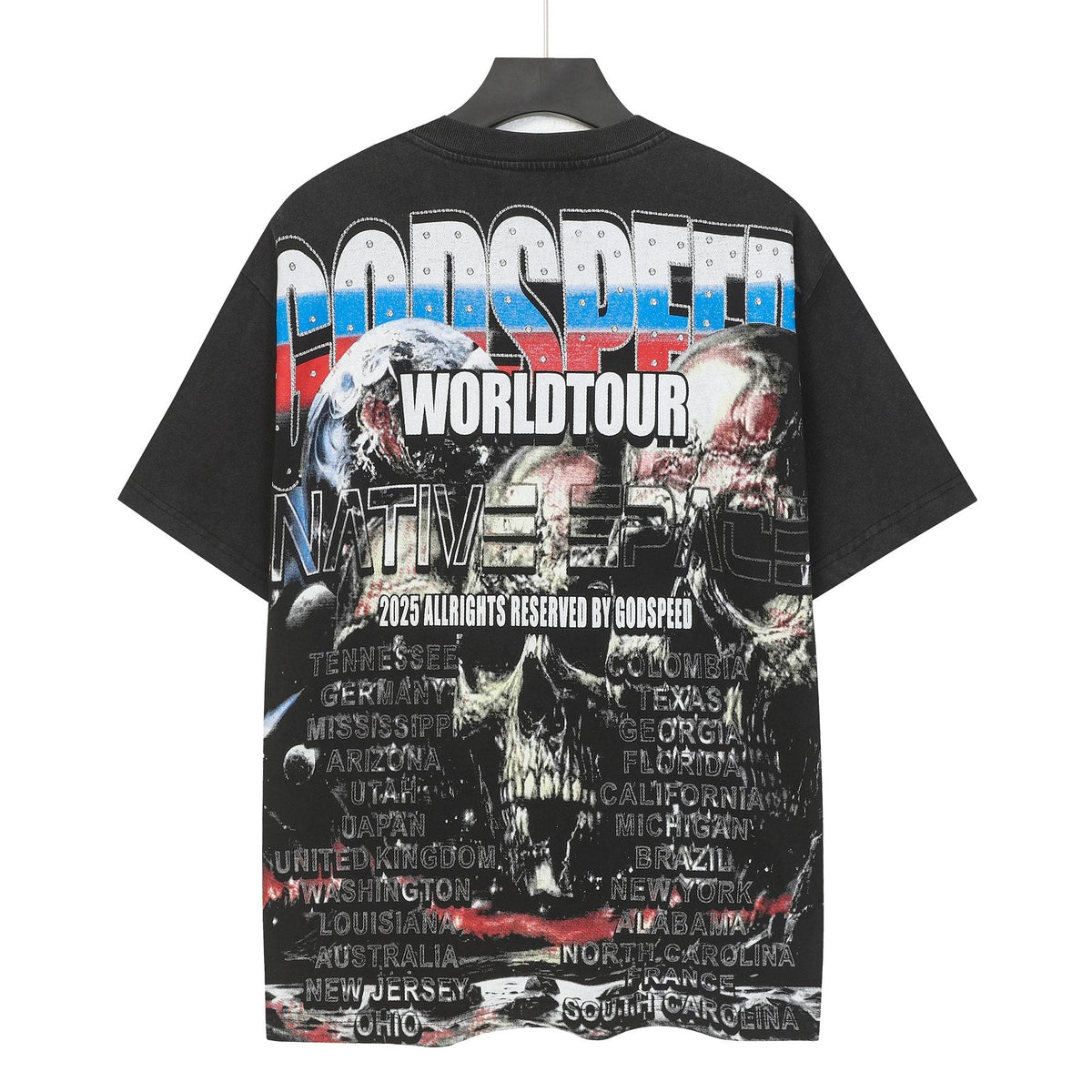 Godspeed World Tour Skull Graphic T-Shirt ¡ª back