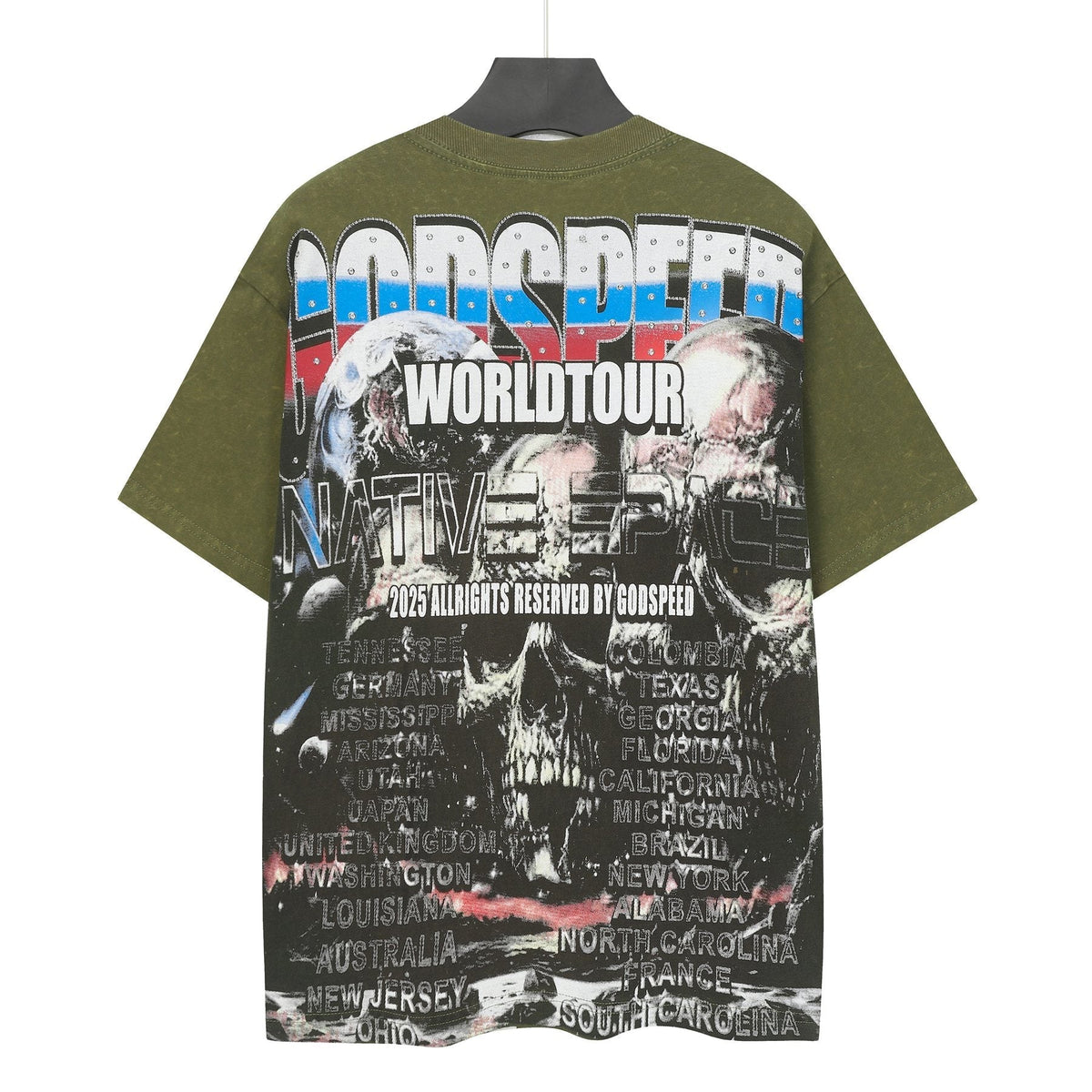 Godspeed World Tour Skull Graphic T-Shirt ¡ª back