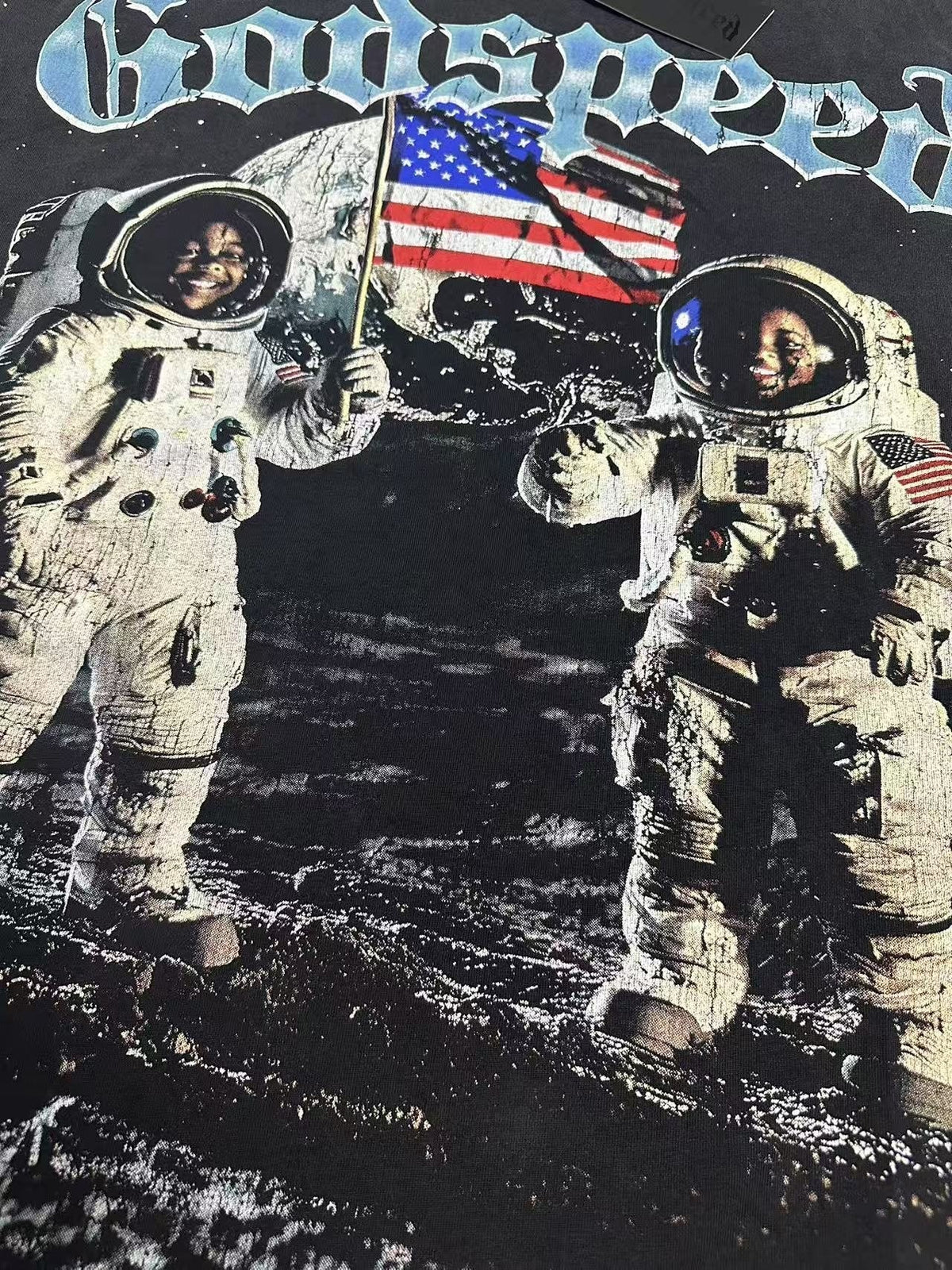 Godspeed Astronaut Graphic T-Shirt ¡ª detail