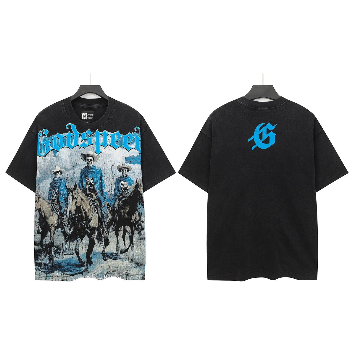 Godspeed Washed Black Rock Graphic T-Shirt ¡ª hero