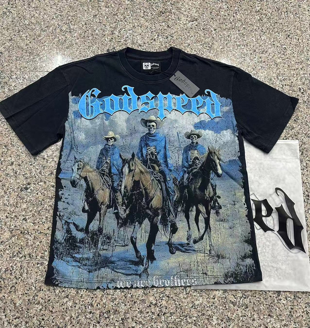 Godspeed Washed Black Rock Graphic T-Shirt ¡ª context
