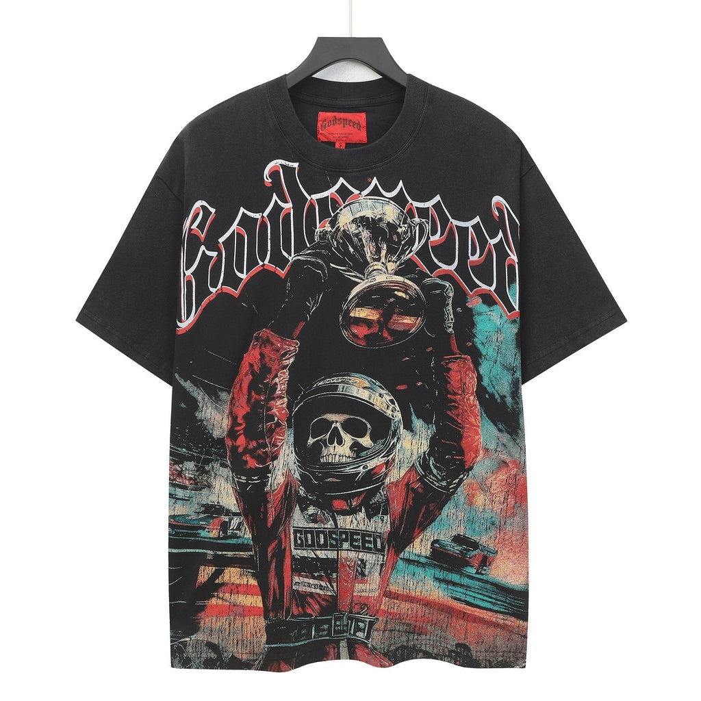 Godspeed Racing Skull Graphic T-Shirt ¡ª hero