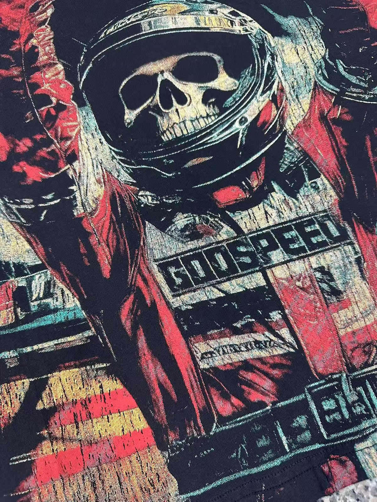 Godspeed Racing Skull Graphic T-Shirt ¡ª detail