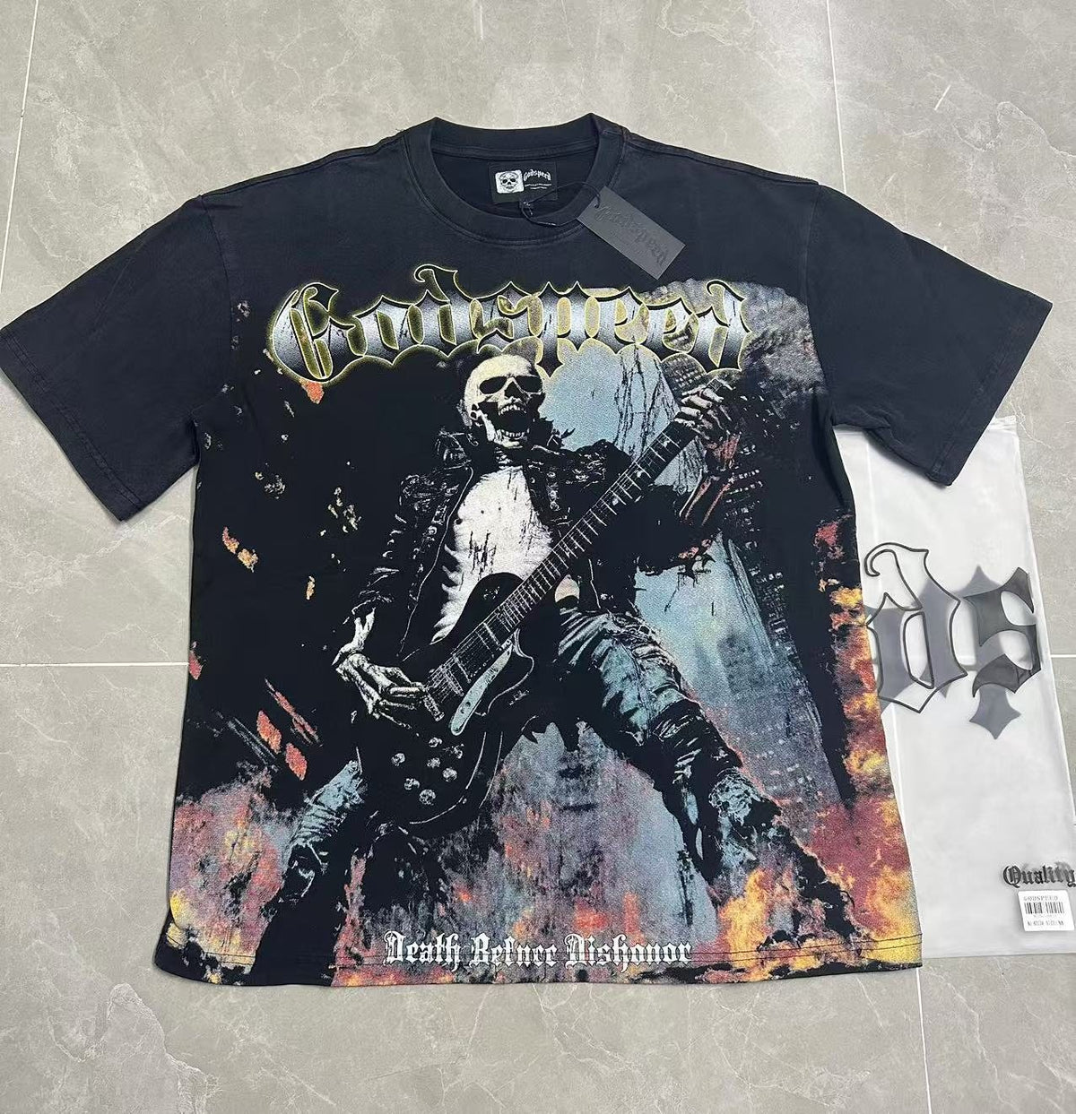 Godspeed Death Before Dishonor Graphic T-Shirt ¡ª front