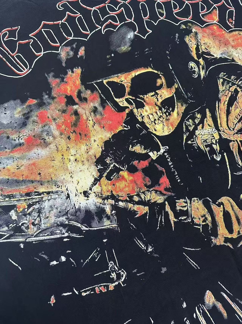 Godspeed Born to Ride Graphic T-Shirt ¡ª detail