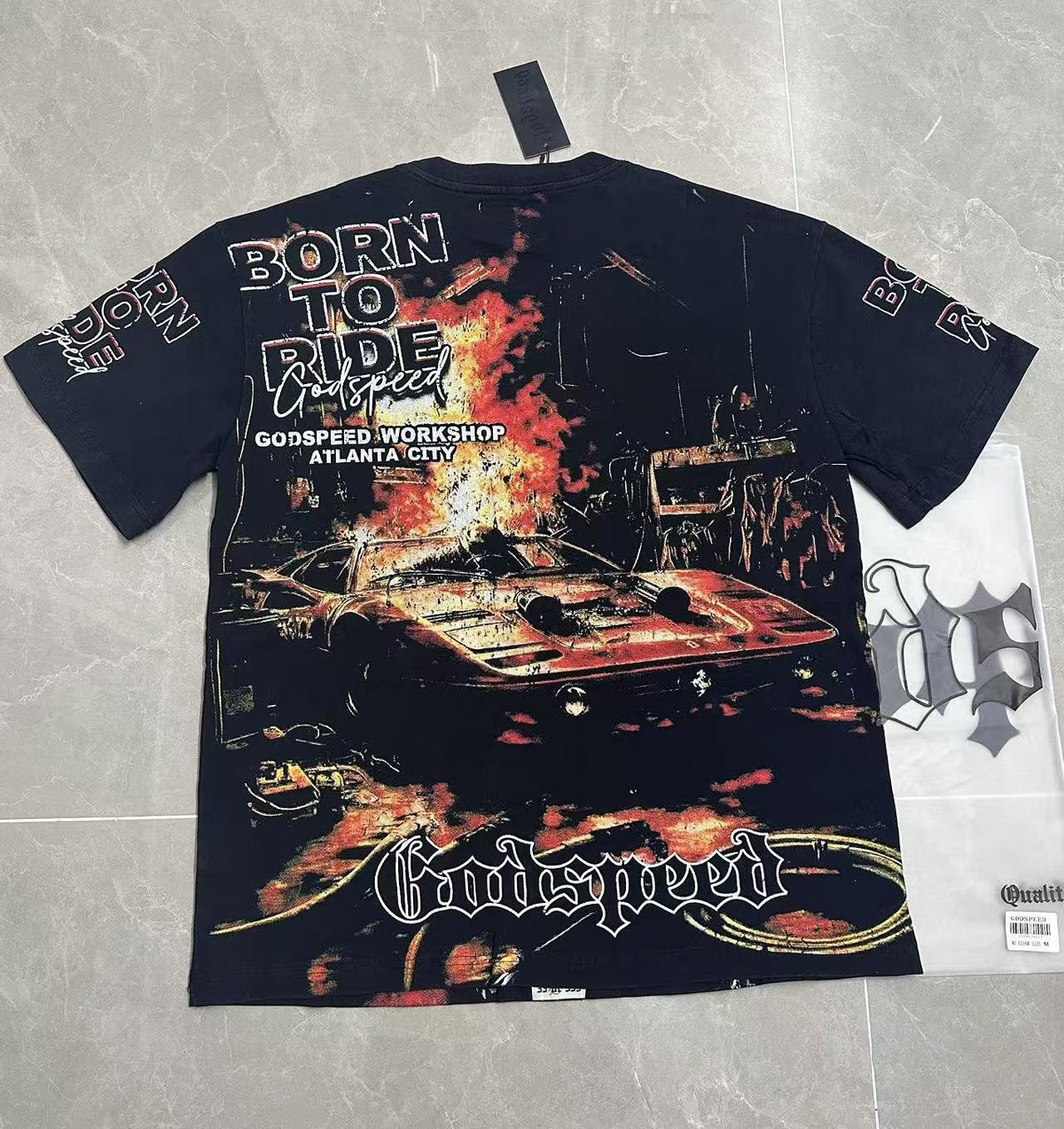 Godspeed Born to Ride Graphic T-Shirt ¡ª back