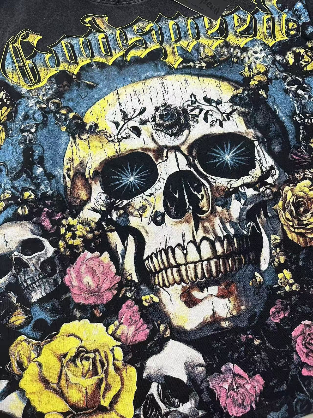 Godspeed Skull & Rose Graphic T-Shirt ¡ª detail