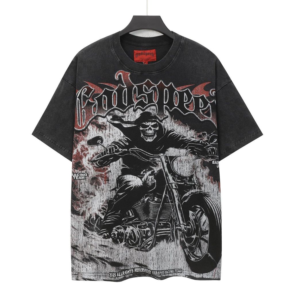 Godspeed Racing Team Washed Black Graphic T-Shirt ¡ª hero