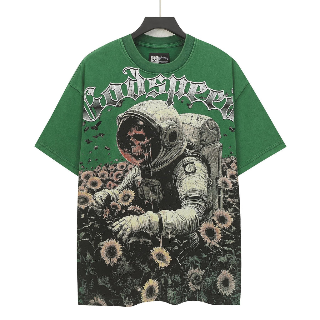 Godspeed Sunflower Astronaut Graphic T-Shirt ¡ª front