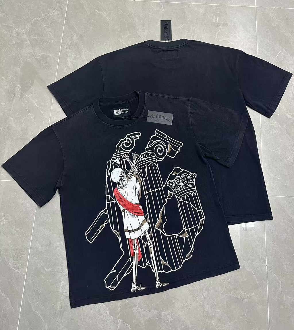 Godspeed Skeleton Columns Short-Sleeve T-Shirt ¡ª context