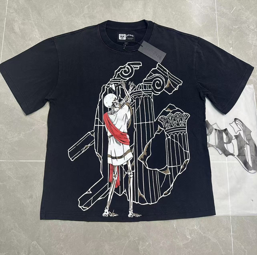 Godspeed Skeleton Columns Short-Sleeve T-Shirt ¡ª front