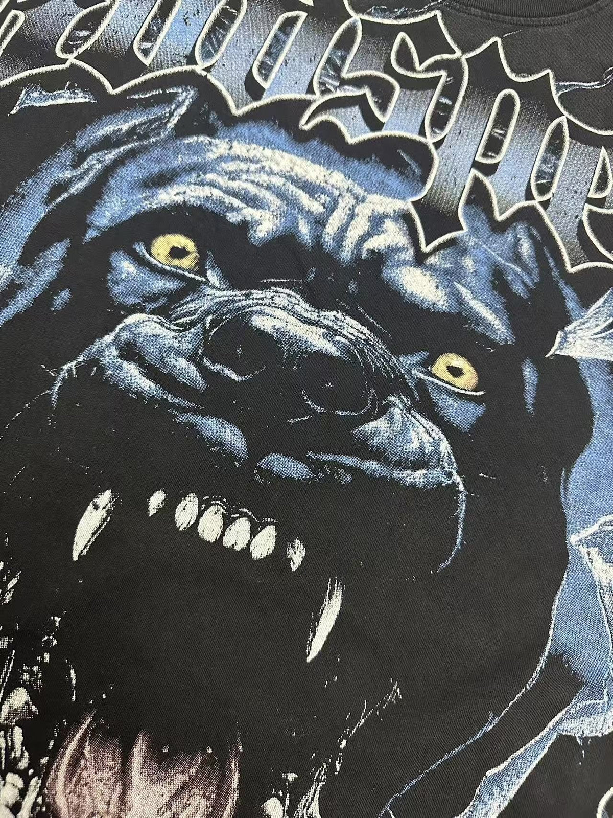 Godspeed Panther Graphic Washed Black T-Shirt ¡ª detail