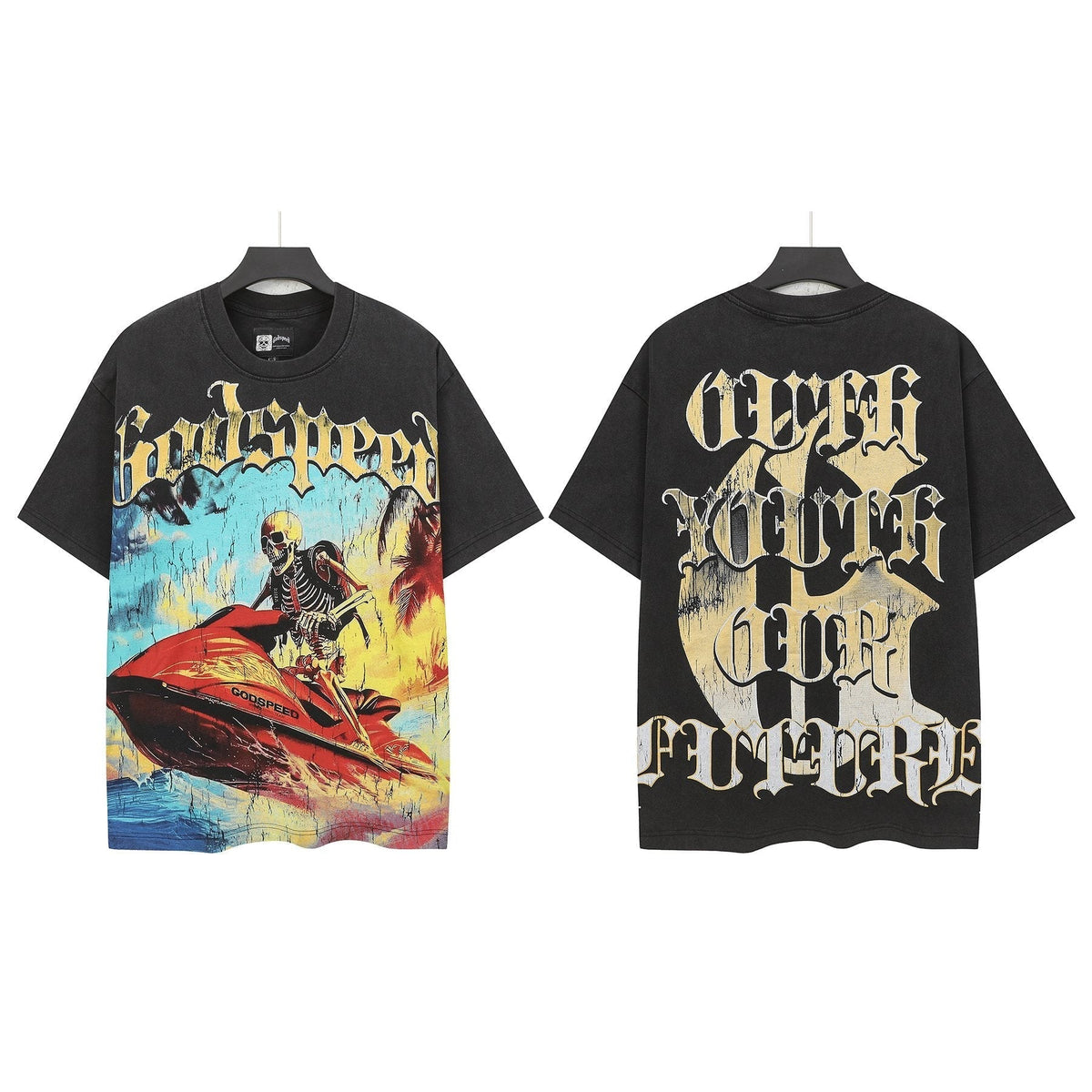 Godspeed Skeleton Jet-Ski Graphic T-Shirt ¡ª hero