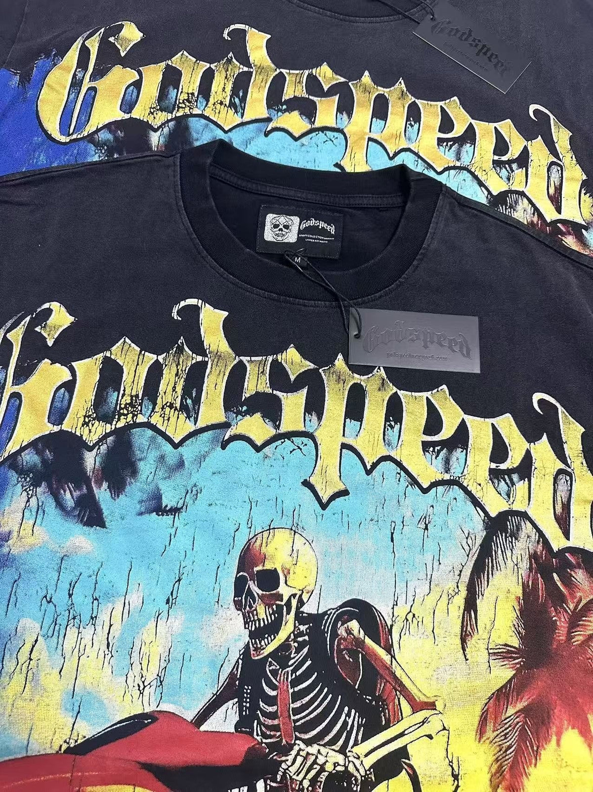 Godspeed Skeleton Jet-Ski Graphic T-Shirt ¡ª detail
