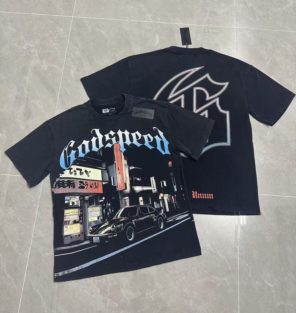 Godspeed City Car Graphic T-Shirt ¡ª context