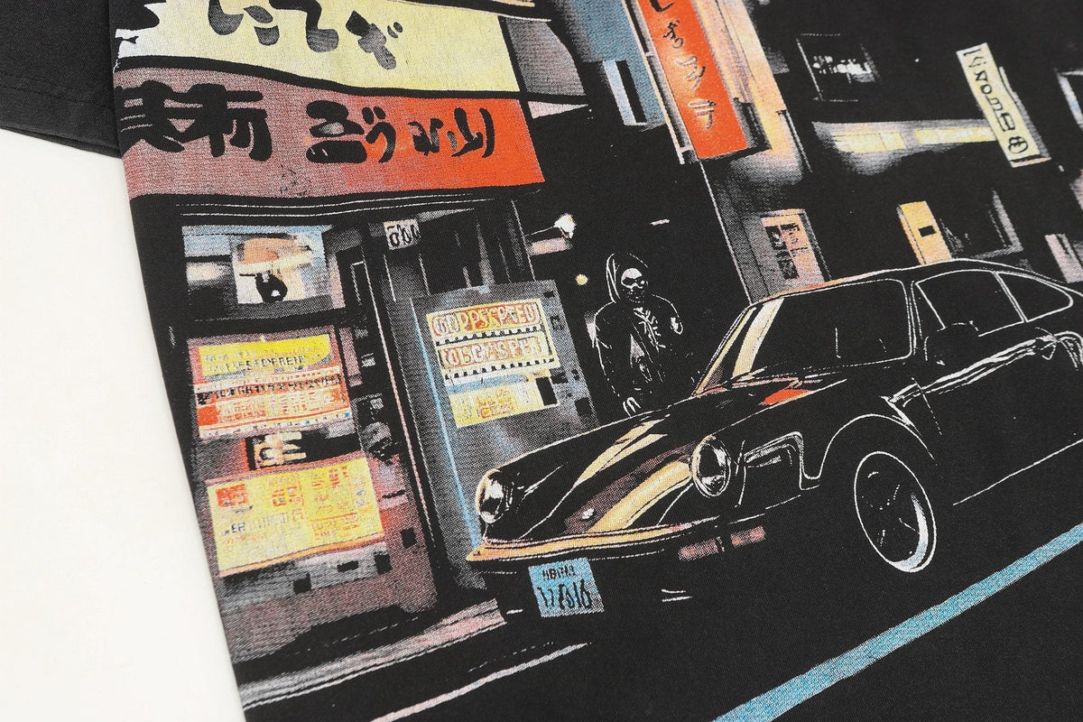 Godspeed City Car Graphic T-Shirt ¡ª detail