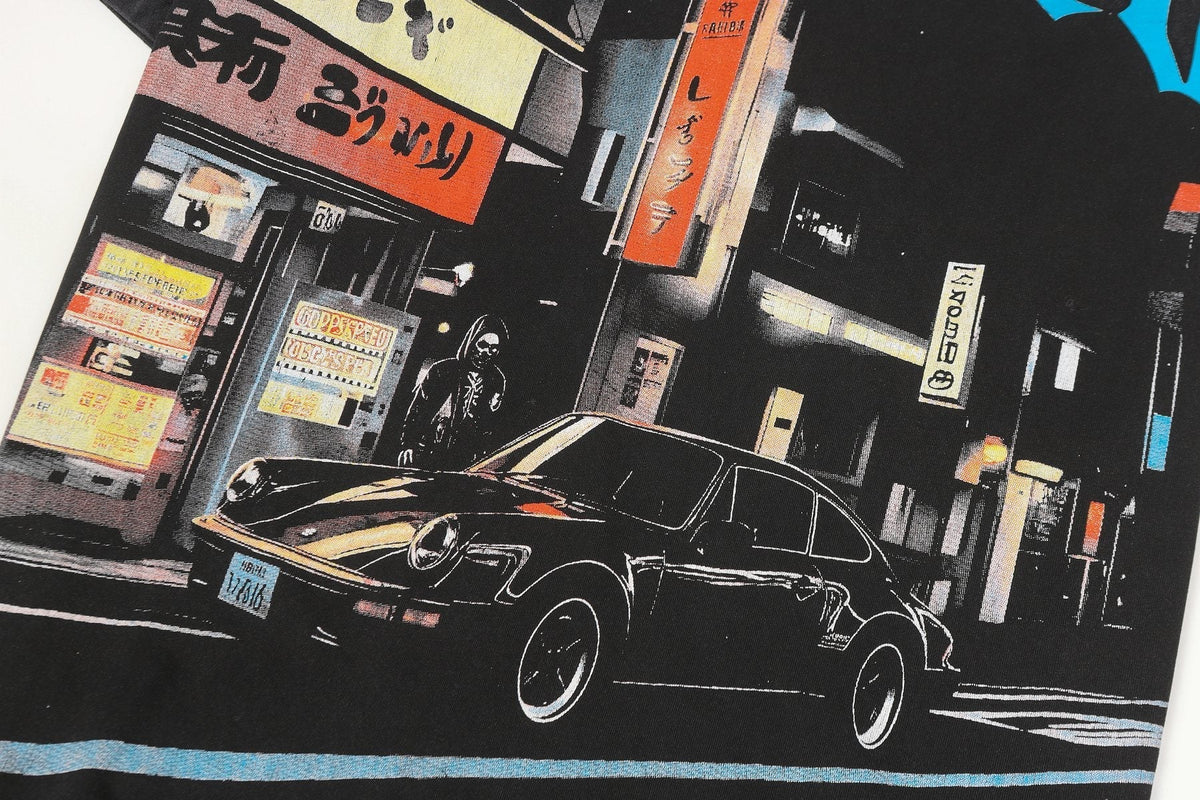 Godspeed City Car Graphic T-Shirt ¡ª detail