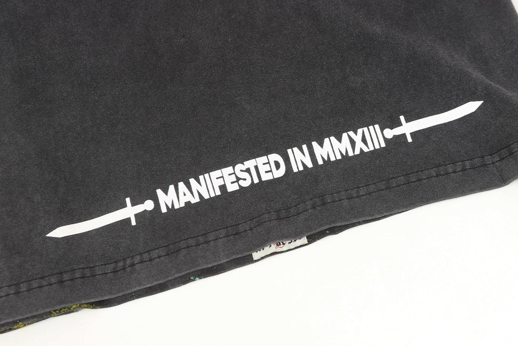 Godspeed Skeleton Graphic Washed Black T-Shirt ¡ª detail