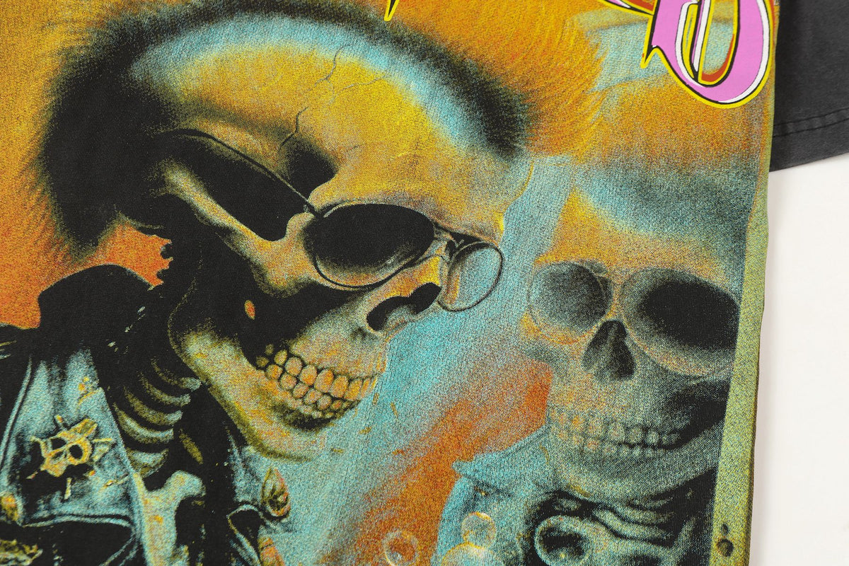 Godspeed Skeleton Graphic Washed Black T-Shirt ¡ª detail