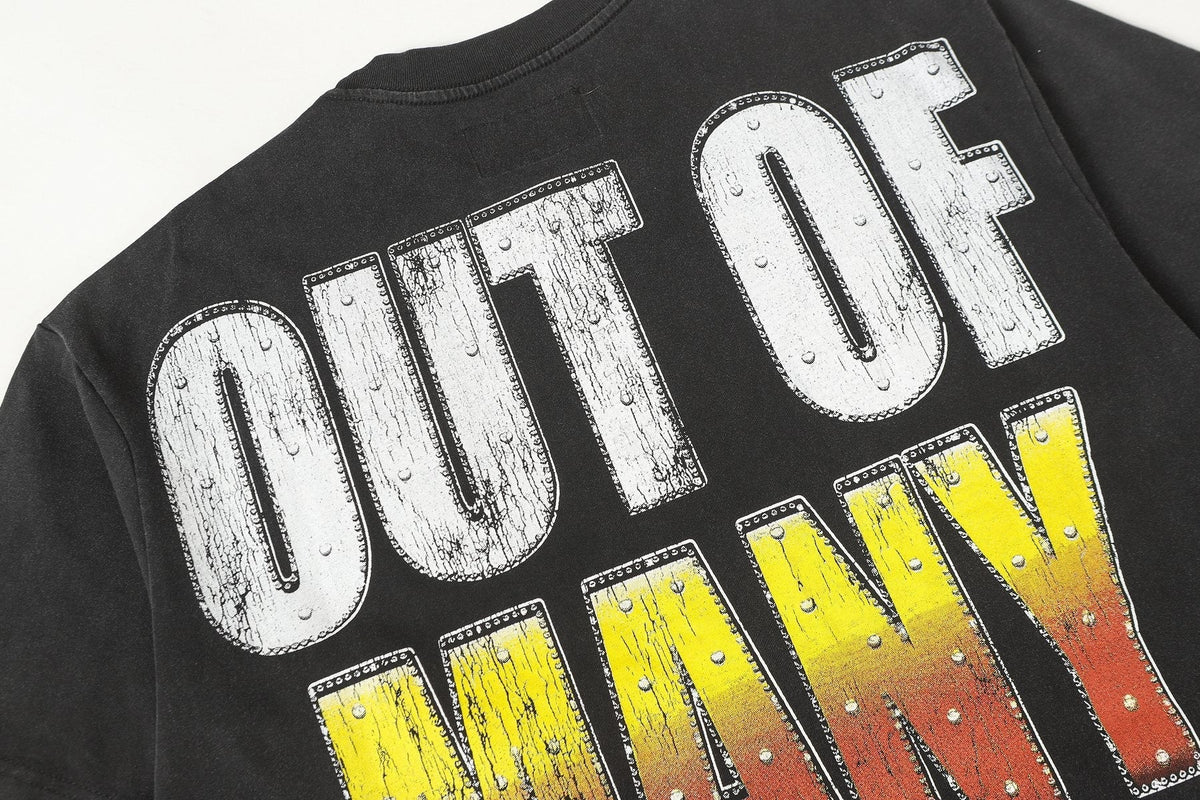 Godspeed Washed Black Statue Graphic T-Shirt ¡ª detail