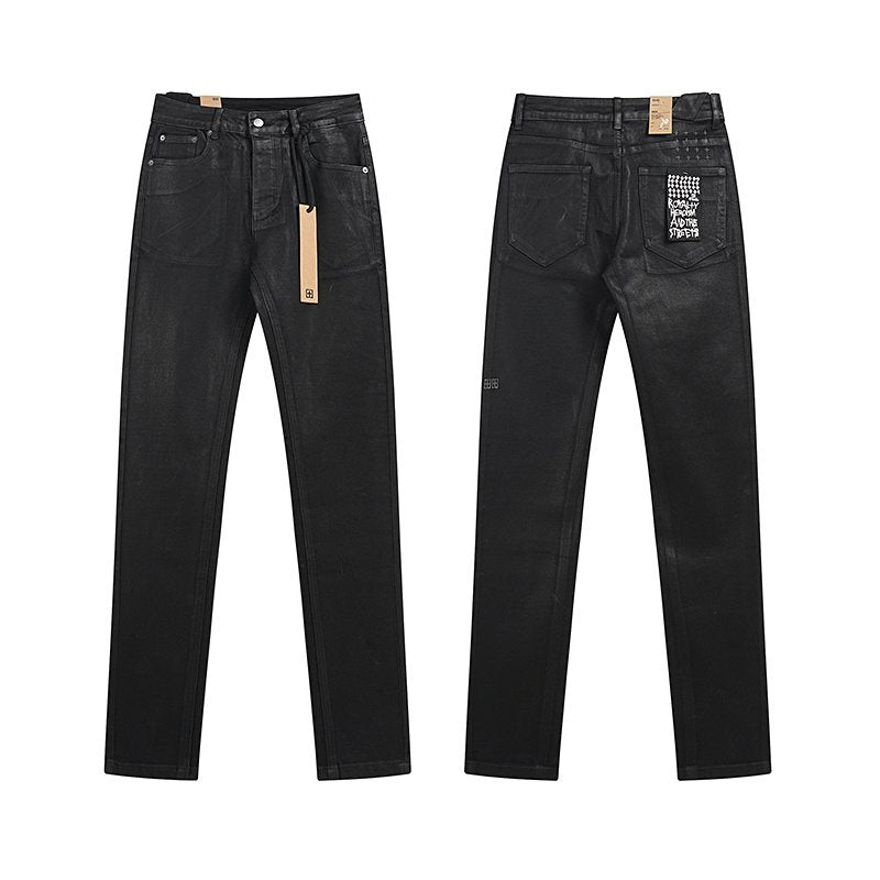 Ksubi Black Coated Slim Tapered Jeans ¡ª hero