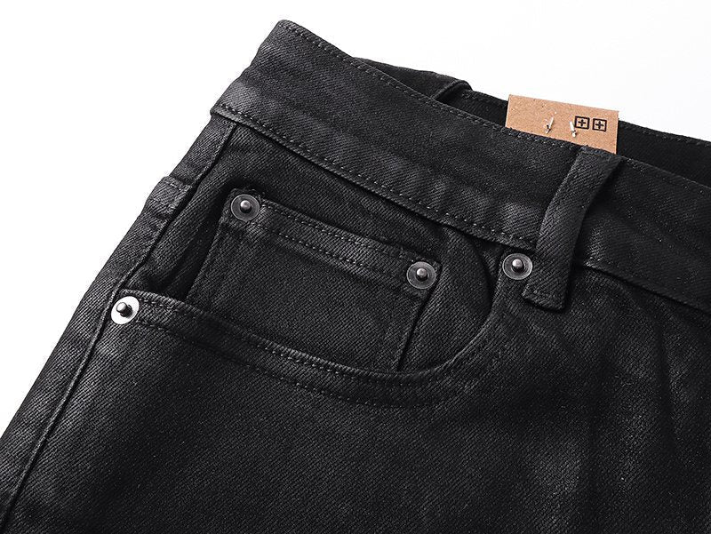Ksubi Black Coated Slim Tapered Jeans ¡ª detail