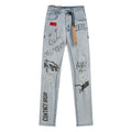 Ksubi Light Blue Graffiti Slim Tapered Jeans ¡ª hero