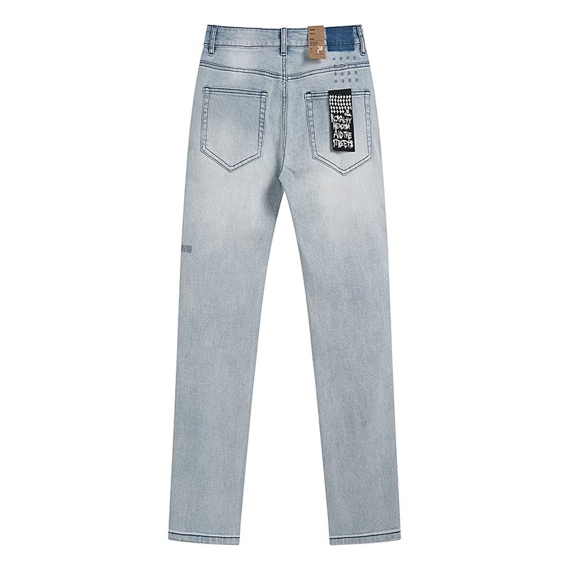 Ksubi Distressed Light Wash Slim Tapered Jeans ¡ª back