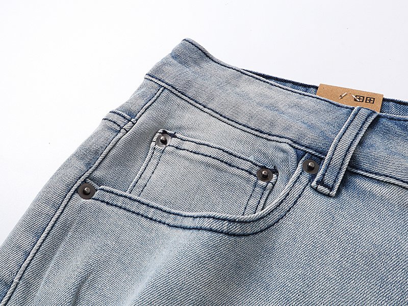 Ksubi Distressed Light Wash Slim Tapered Jeans ¡ª detail