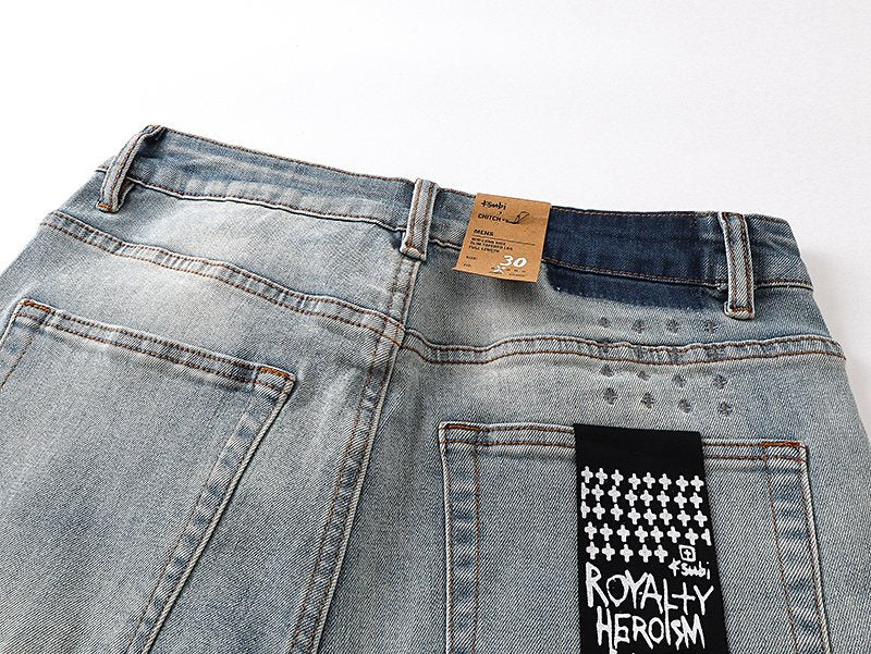 Ksubi Royalty Heroism Light Blue Skinny Jeans ¡ª detail