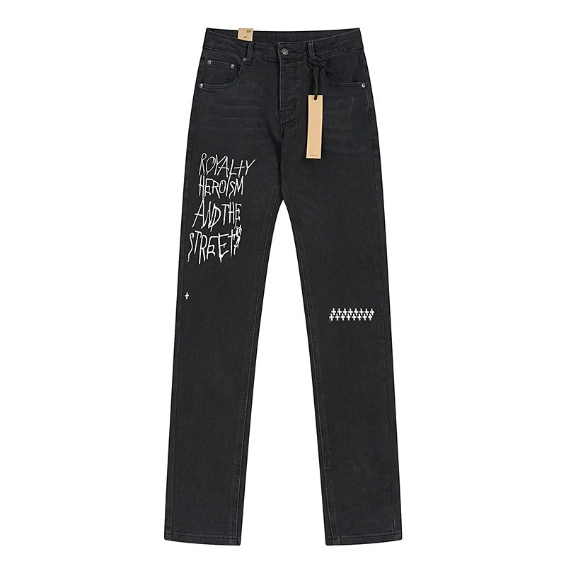 Ksubi Black Slim Tapered Graphic Jeans ¡ª hero