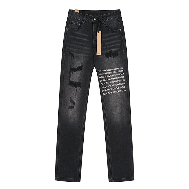 Ksubi Black Washed Graphic Jeans ¡ª front