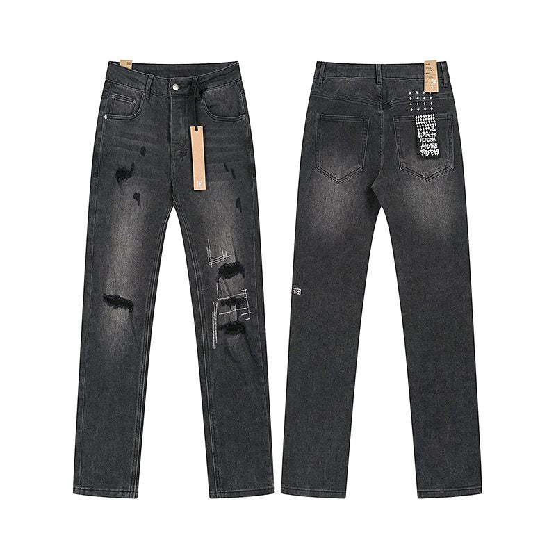 Ksubi Slim Tapered Graphic Jeans - Black ¡ª hero