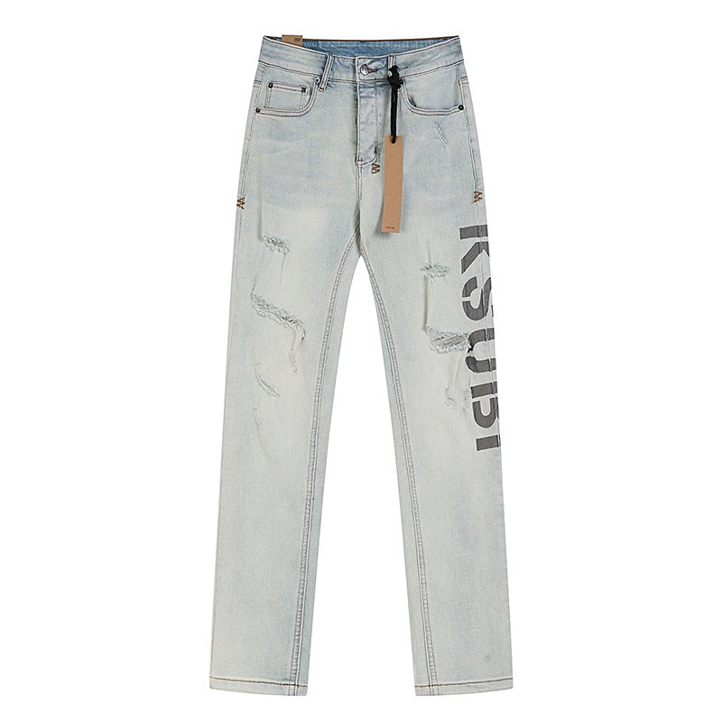 Ksubi Royalty Heroism Light Blue Slim Tapered Jeans ¡ª front