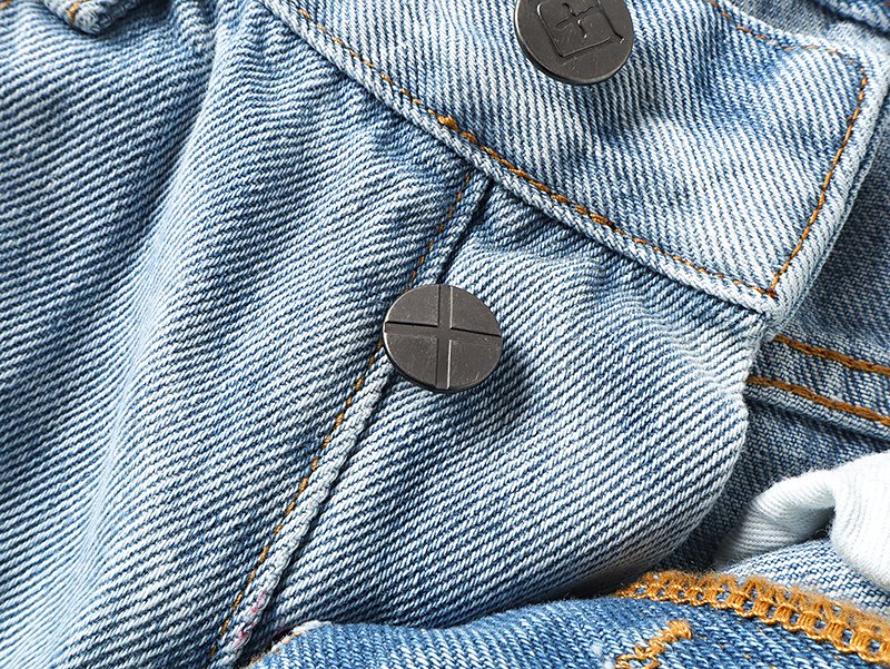 Ksubi Light Blue Embroidered Straight-Leg Jeans ¡ª detail