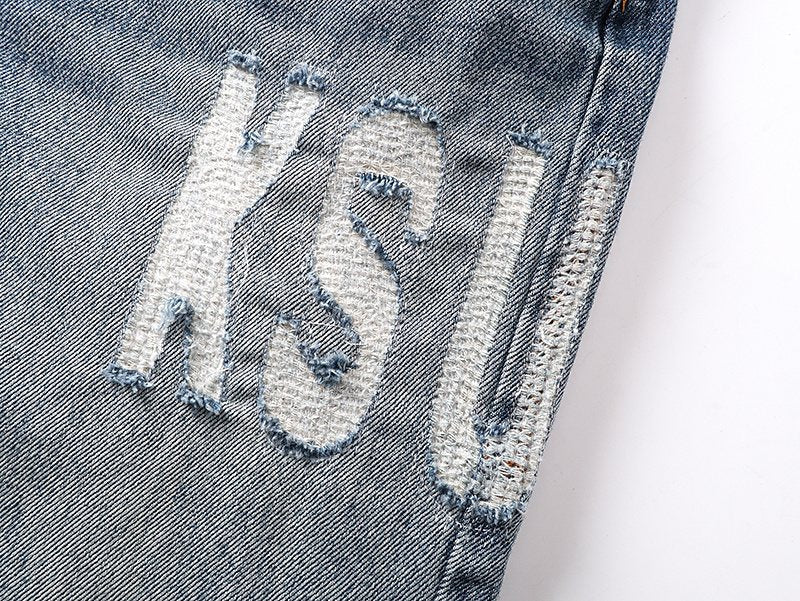 Ksubi Light Blue Straight-Leg Jeans ¡ª detail